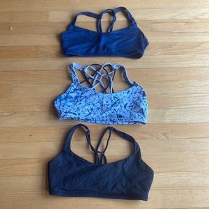 3 Lululemon bras - great condition!